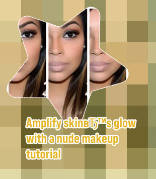 Brown nude makeup look