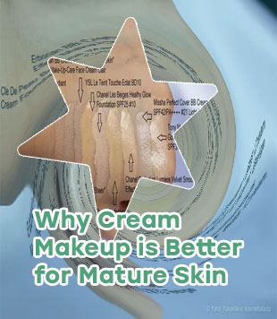 Cream foundation for mature skin