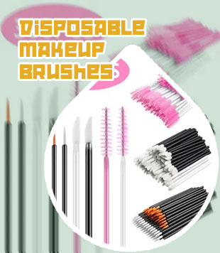 Disposable makeup brushes